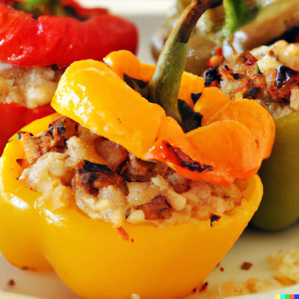 home 4 Roasted Stuffed Bell Peppers